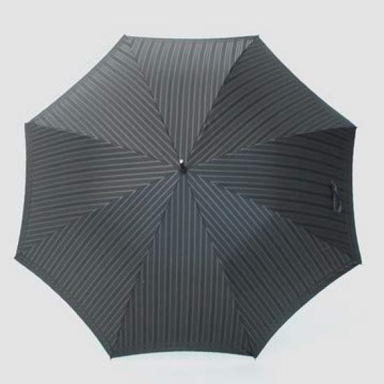 Makita Shoten Umbrella Long Umbrella Tie Outer Stripe x Inner Plain Black High Quality Koshu Weave Ribs 65cm Jump Made in Japan Men's