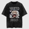 Gear 5 Luffy T-Shirt, One Piece Anime Graphic Tee, Oversized Acid Wash Streetwear