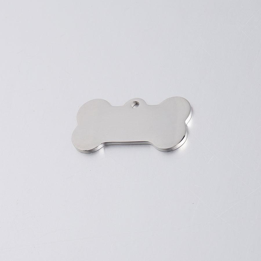 

Подвеска-бирка в виде собачьей косточки из полированной нержавеющей стали, с возможностью гравировки, 16x31 мм 16x31mm