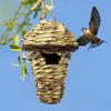 Hand-Woven Bird House Natural Grass Bird Nest Shelter Hut Small Bird Hideaway Outside Sparrows Hanging Parrot Nest Houses