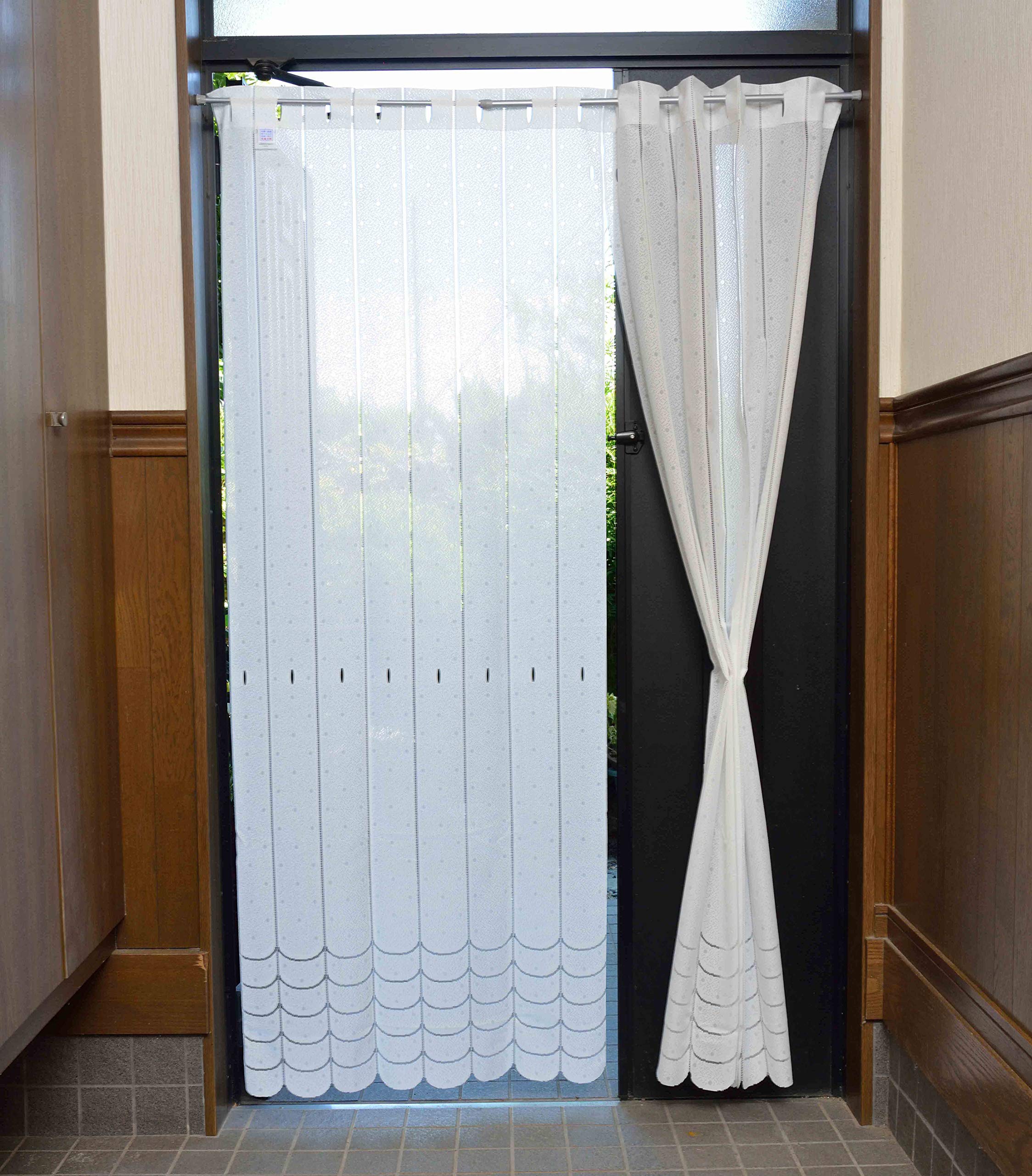 

Techno Aim Deodorizing and Antibacterial Entryway Long Lace Earth Length x Width 5 Cuts Curtain, Screen, White, Plus, 160-190cm 140cm,