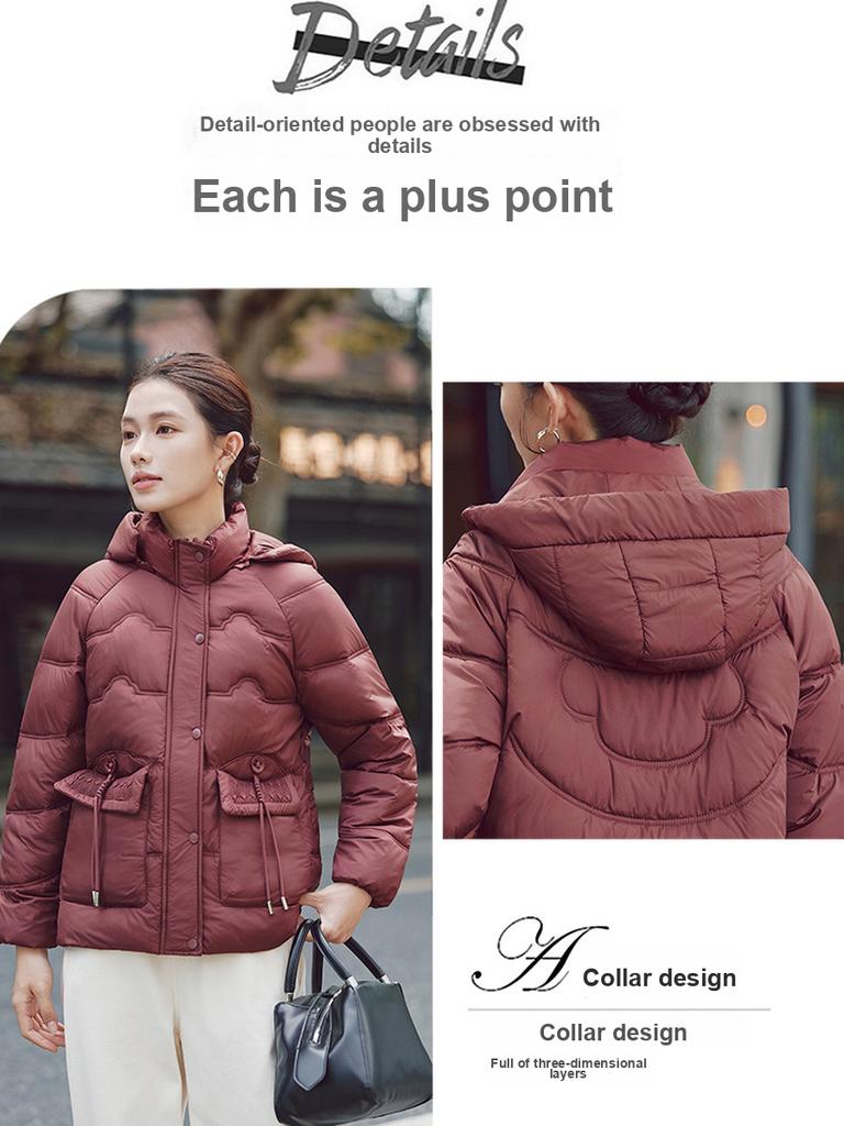 Winter Warm Fleece Coat for Middle-Aged Moms, Thick Cotton Jacket for Women, Fashion Overcoat for Senior Ladies