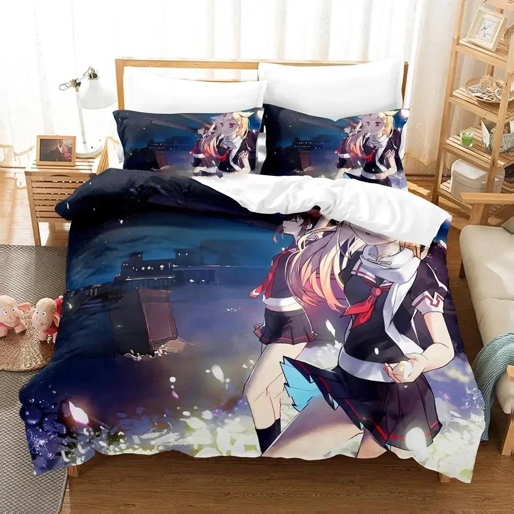 3D Anime Kantai Collection Bedding Set Boys Girls Twin Queen Size Duvet Cover Pillowcase Bed Kids Adult Fashion Home Textiles