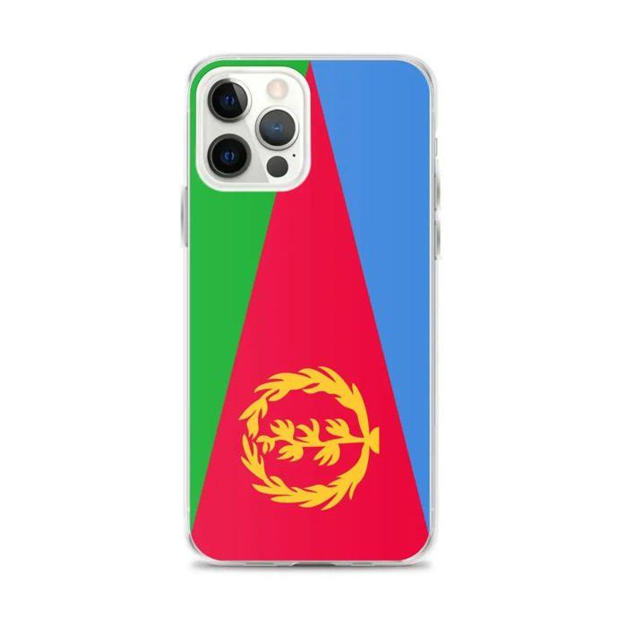 Coque Téléphone - PIXELFORMA - Drapeau de l'Érythrée - Compatible iPhone 12 Pro Max - Souple - Résistante
