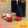 Red German training shoes for women's 2025 new spring retro cute soft-soled sports and leisure versatile Forrest Gump board shoes