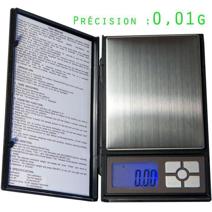 Kitchen Scale - POPSPO - Size XL - 0.01g - Capacity 500g - Tare Function Included