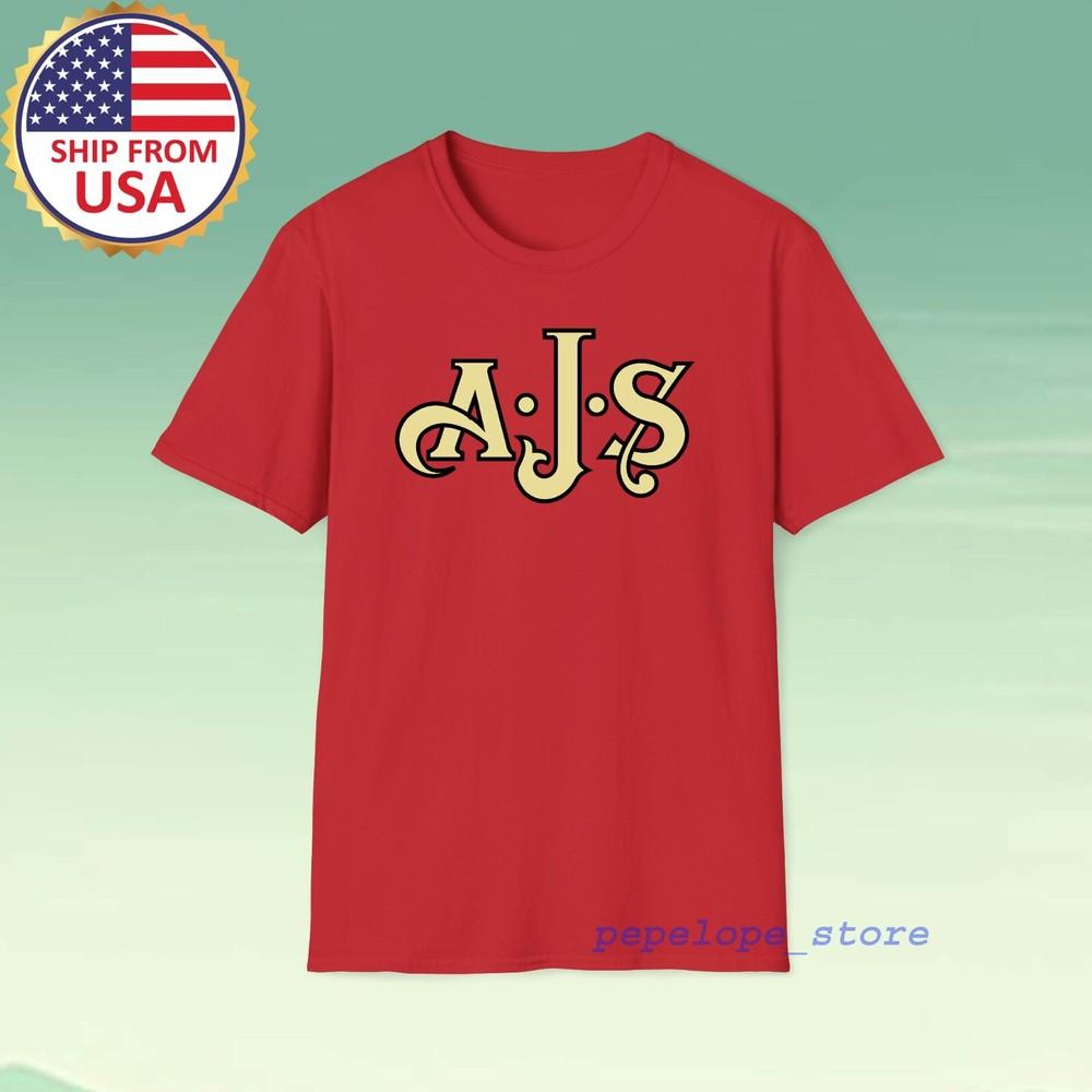 AJS Motorcycles Men#039;s Red Size S5XL Unisex T-Shirt L