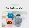 1pc Elevated Cat Bowl, Anti-Tip Plastic Raised Pet Feeding Dish with Tilted Edge, Neck Protection Kitty Food