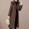 Fashion Middle Age Women's Winter Parka Hooded Casual Warm Long Coats Thick Women Jackets