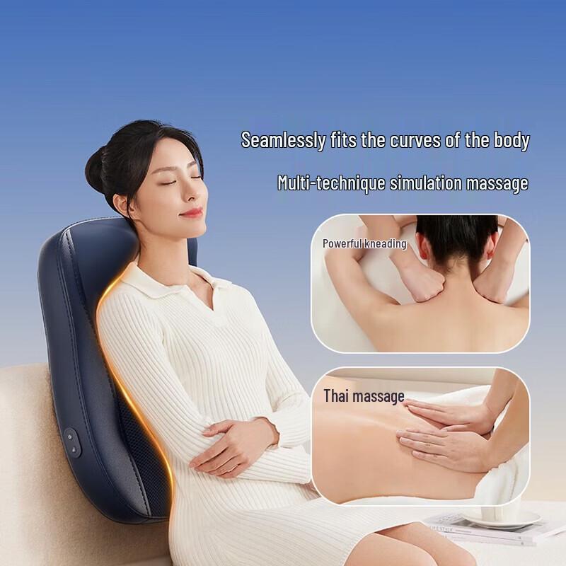 Aux Full Body Shiatsu Massage Cushion with Heat CN Plug (adapter Included)