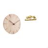 Wood Wall Clock Creative Design Decorative Silent for Office Restaurant with Modern Sculpture