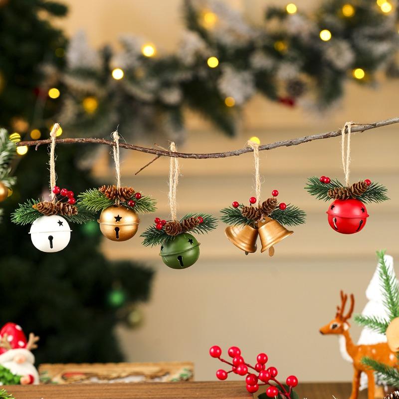 New Christmas Bell Door Hanging Bell, Red Fruit Pinecone Wind Chime, Christmas Tree Hanging Piece, Christmas Decoration