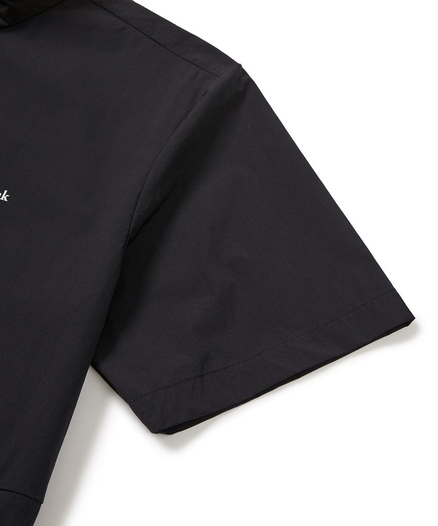 Snowpeak Apparel Thin Tech Woven Stand Neck Short Sleeve Anorak Black (S24Mmsan34)