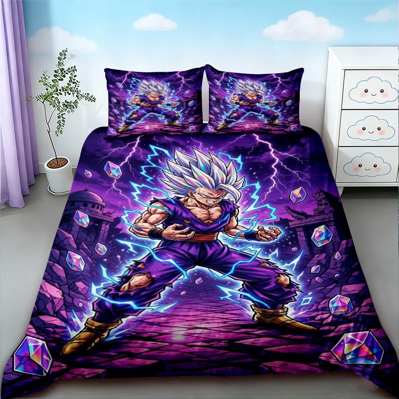 Duvet Cover Anime Pattern Dragon Ball Bedding Set Child Baby Duvet Cover Sets Bedclothes Twin Single King Kids Adult Gift