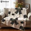 Black Veil Pearl Bow Lightweight Microfiber Soft Christmas Fleece Blanket Warm Cozy Throw for Bed Sofa Office Travel All Season