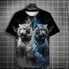 Animal Men's T-shirt 3d Tiger Print Men's Tops Casual Short Sleeve Simple T-shirt Summer Round Neck T-shirt Men's Ultra Clothing