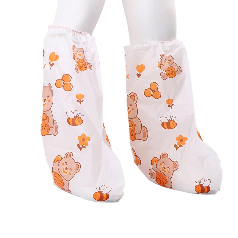 1Pair Cartoon High Waterproof Children'S Shoe Covers Protectors Anti-Slip Rain Proof Long Shoes Cover With Stretchy Cuff