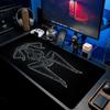 Alien spacecraft blueprint Mouse Pad large keyboard mouse desk pad nonslip rubber gaming mouse pad laptop mouse carpet
