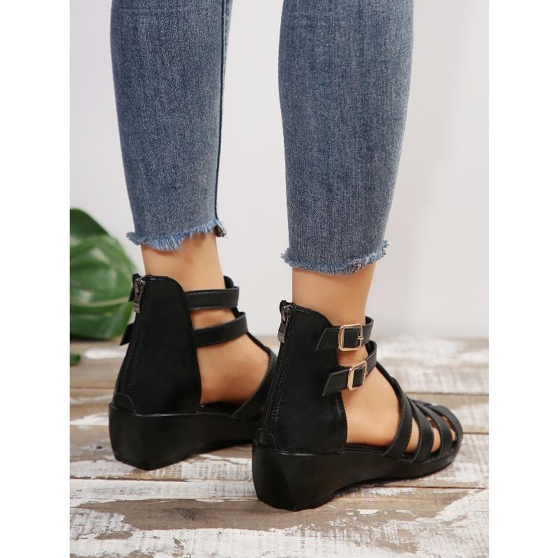 Sommer Mode Neue Große Größen Sandalen Damen Keilabsatz Lässig Tägliche Schuhe