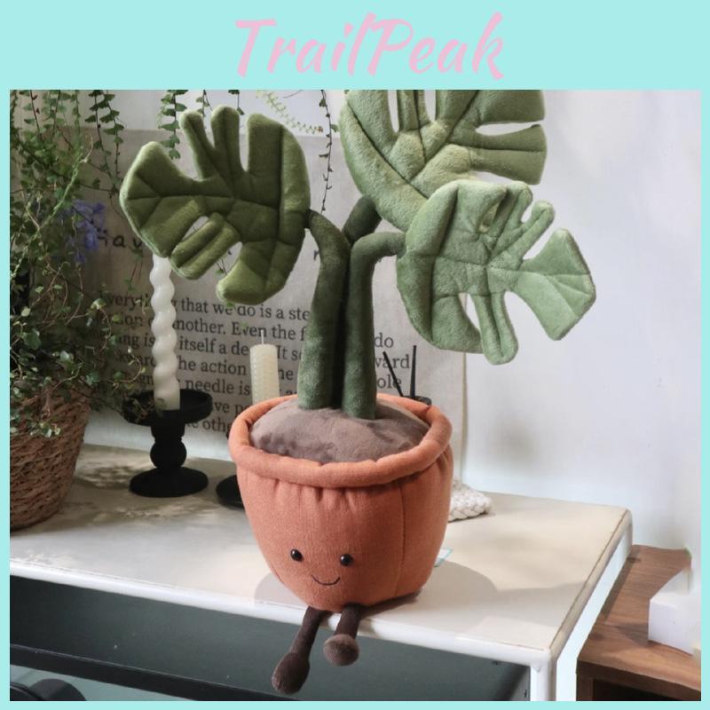 Jellycat Style Natural Plush Potted Plant Dustproof Short Velvet For Living Room