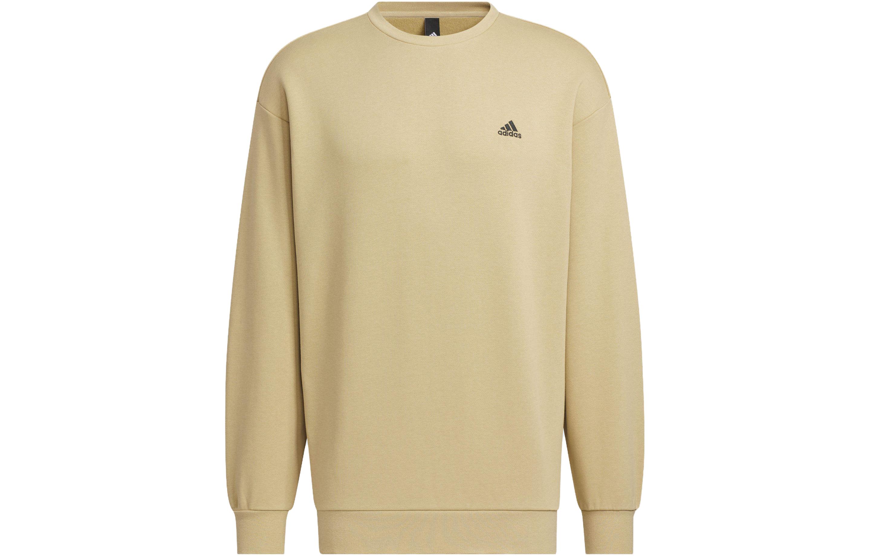 Adidas Sweatshirts Unisex Beige Crew Neck Moderate Regular IV7601 XXS