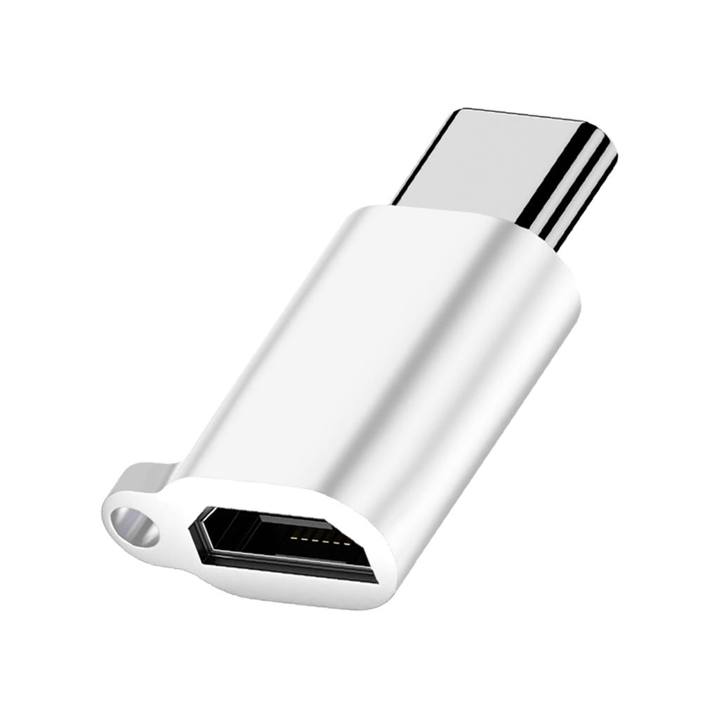 Mini Compact USB Type C Female To Micro USB Male Adapter Connector for Smart phone,With Lanyard Opening