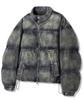 Trillion Denim Washed Biker Padded Jacket_Sand Blue