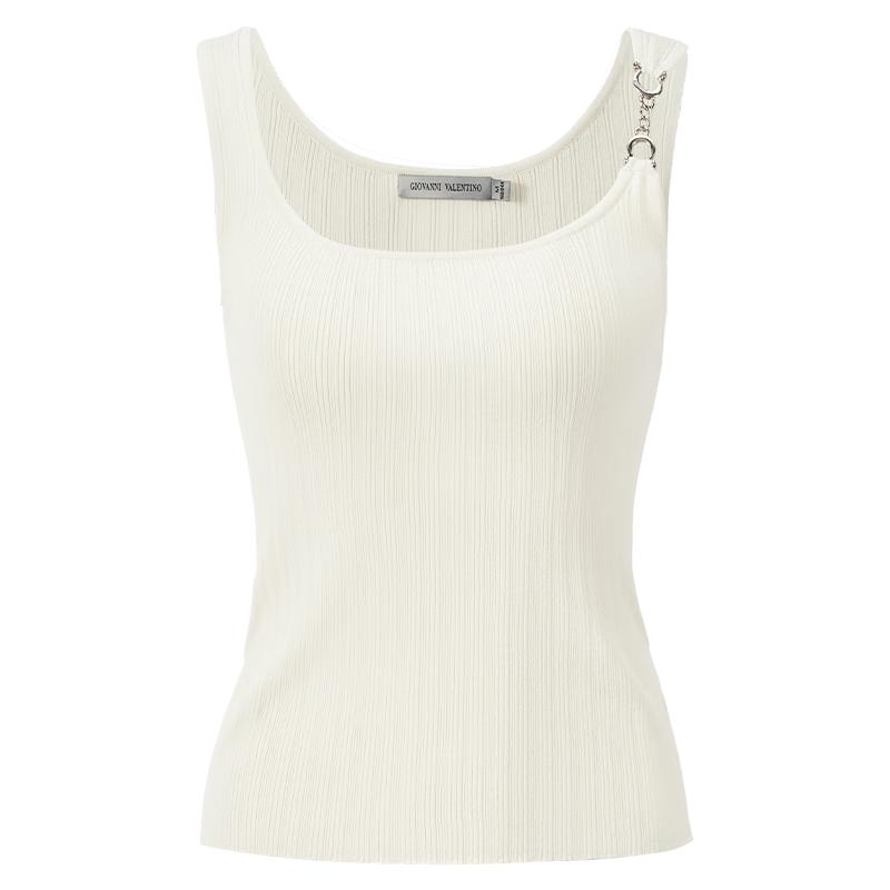Giovanni Valentino Women s Striped Knit Tank Top XL