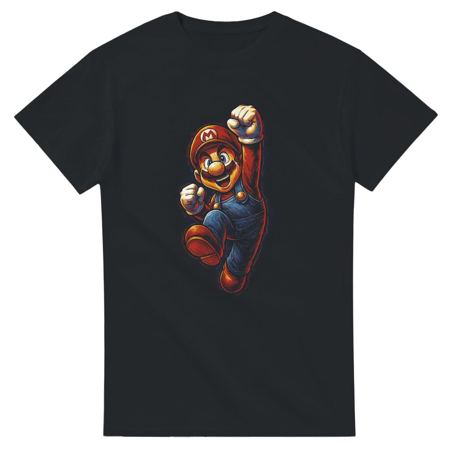 Mario Halftone Heavyweight Unisex Crewneck T shirt | Gildan® 5000 M