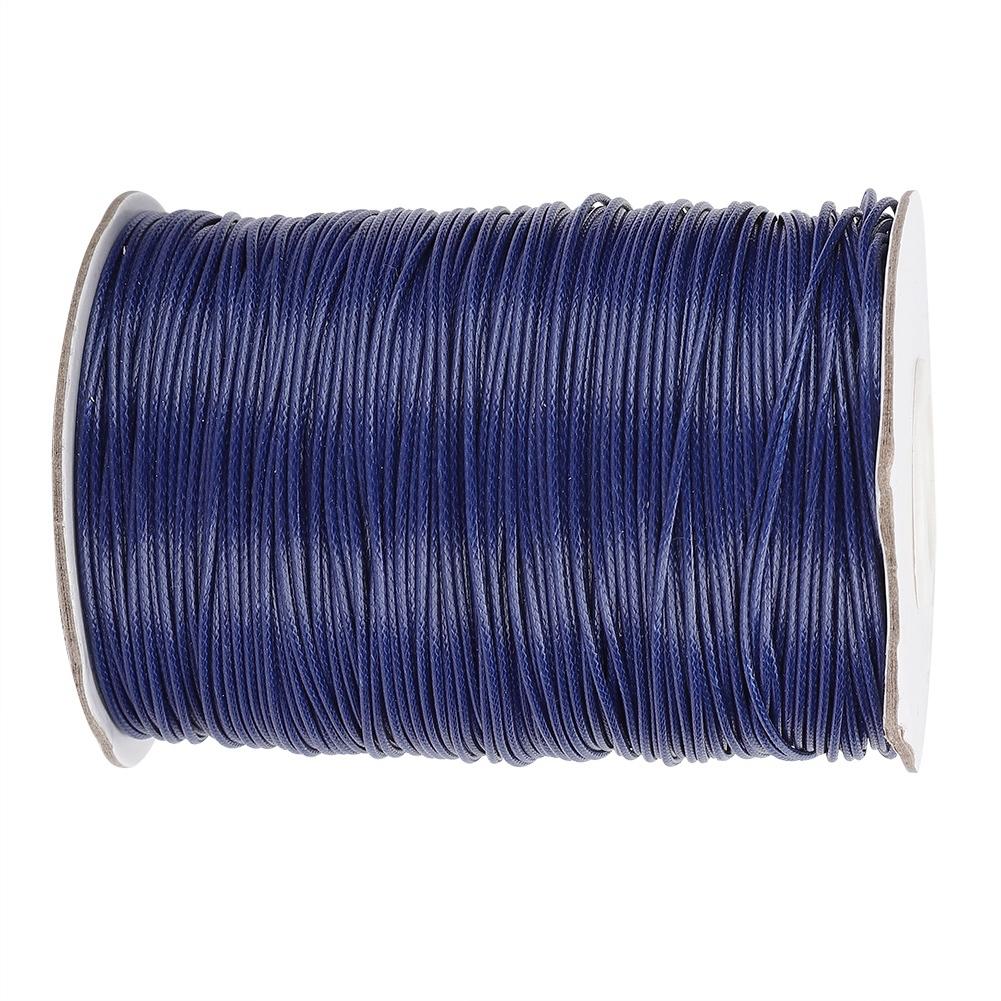 160m Wax Line Environmentally Friendly Hand Woven Rope Necklace Cotton Thrd 1mm(Black )