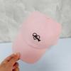 Solid Color Heart Embroidered Baseball Hat Breathable Visor Cap Parent-child Cap  For Women Kids
