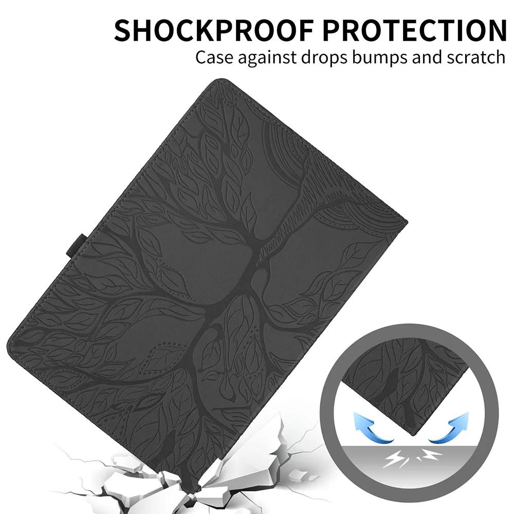 360° Rotation Tablet Case For Huawei Honor Pad V9 3D Tree Embossed Business Wallet PU Leather Cover