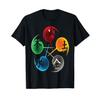 Fünf Elemente Qigong Tai Chi Grafik T-Shirt Herren Freizeit Baumwolle Kurzarm T-Shirt