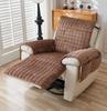 1 Seat Thick Flannel Recliner Sofa Cover Non-Slip Armchair Cover Plaid Soft Single Sofa Case Chair Slipcover for Living Room