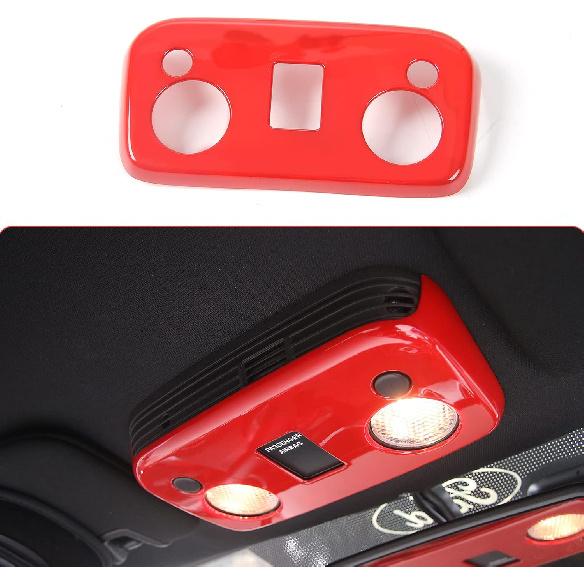 RT-TCZ Front Ceiling Roof Reading Light Lamp Trim Cover Carbon Fiber Interior Accessories for 2009-2022 Ford Mustang (Carbon Fiber Grain)