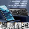For Samsung Galaxy F06 5G/M06 5G Case with Slide Camera Lid PC+TPU Kickstand Phone Cover