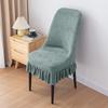 Modern Sleek Restaurant Small Curved Chair Cover Skirt Premium Elastic Chair Cover Thickened Stool Chair Cover Skirt Cover