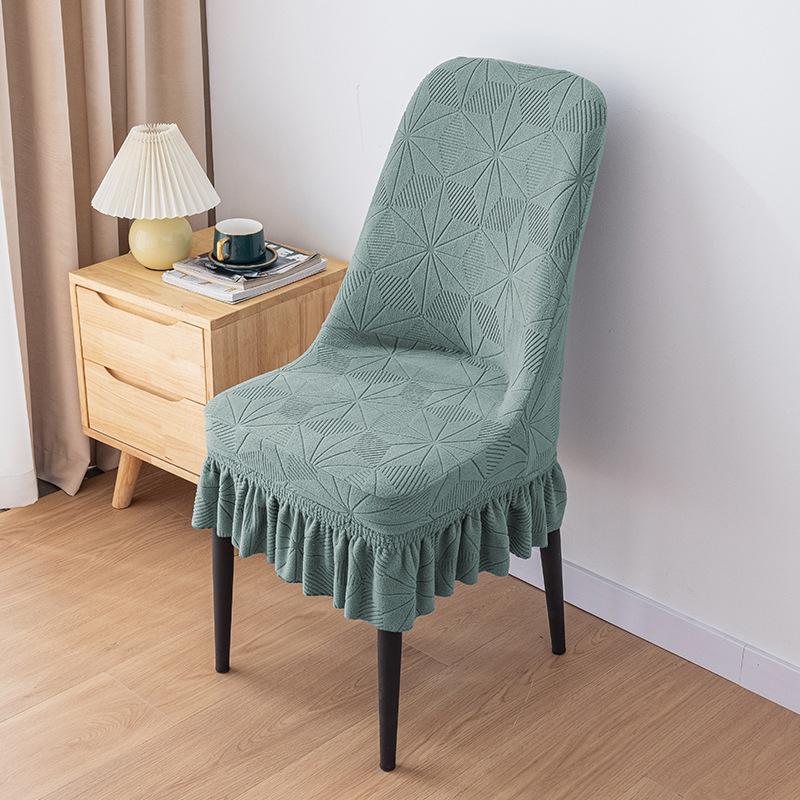 Modern Sleek Restaurant Small Curved Chair Cover Skirt Premium Elastic Chair Cover Thickened Stool Chair Cover Skirt Cover