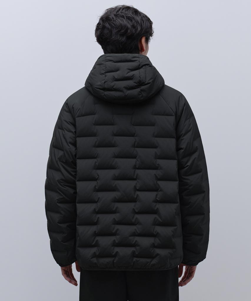 Musinsa Standard Brick Line Hooded Light Down Jacket [Black]