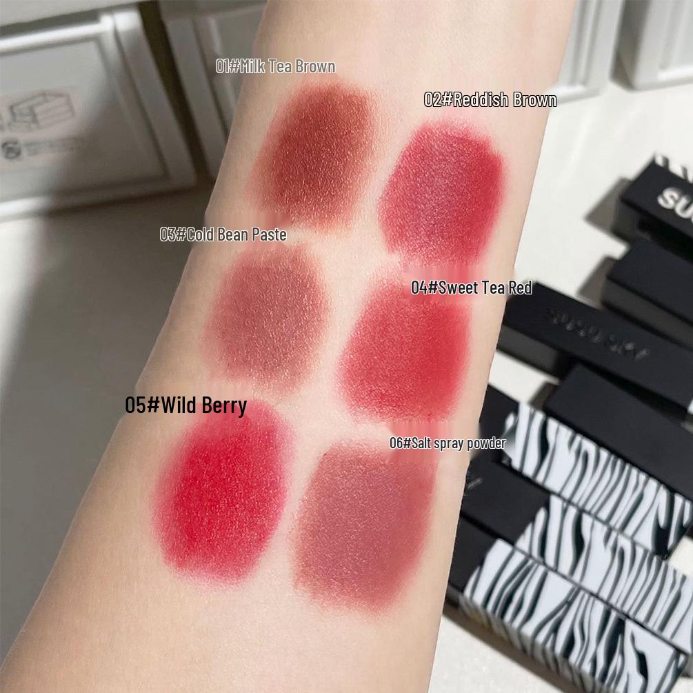 SUSU SKY Hot Stripe Matte Lipstick In Whitening Nude