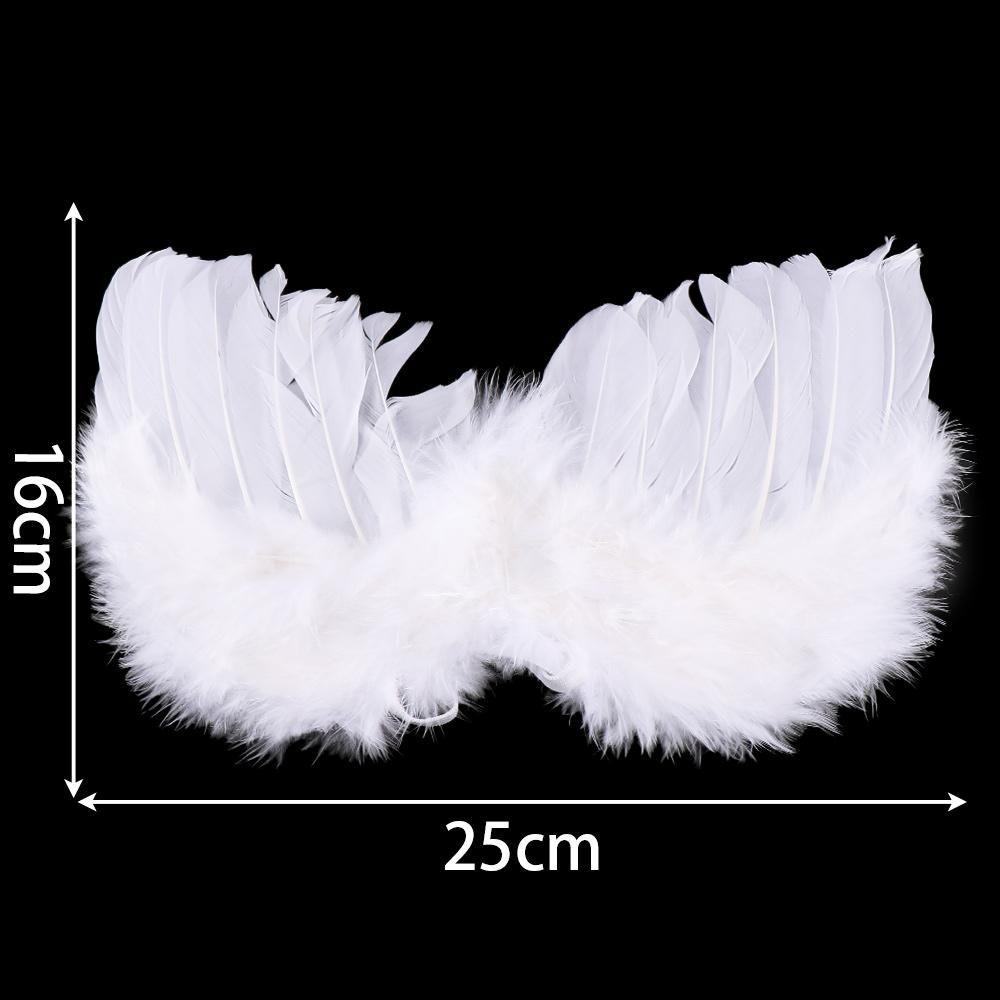 Infant White Angel Feather Wings Sets Lovely Baby Newborn Photography Outfit Props Kids Costume Headbands Photo Props Decoration