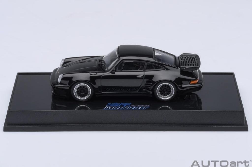 AUTOart 1/64 Scale Porsche 911 (930) Turbo "Wangan Midnight" Blackbird (Volume 1 Specification) Finished Model 20636
