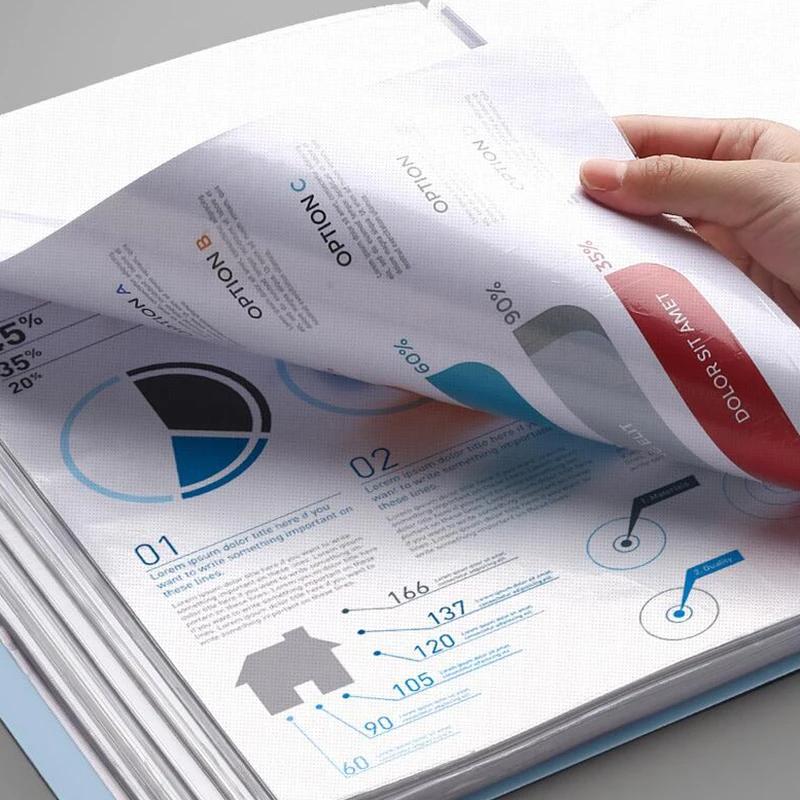 A4 Thickened File Folder 100 Pages-Large Capacity Document Organizer,Multifunctional Desktop File Storage & Information Holder