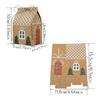 10/20/30/50pcs Christmas Candy Box Party Supplies Christmas Decoration House Shape Cookies Pouch Kraft Paper Gifts Packaging Box