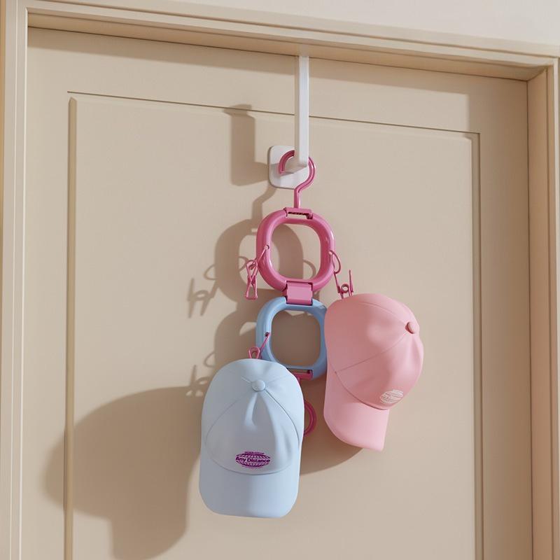 

Over-the-Door Hat Organizer Clips Multifunctional Rack for Baseball Caps Visors Bags Closet Storage Display Hanger Home Wardrobe