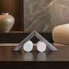 Abstract Geometric Sculptural Ornament Versatile Stone and Metal Tabletop Decor
