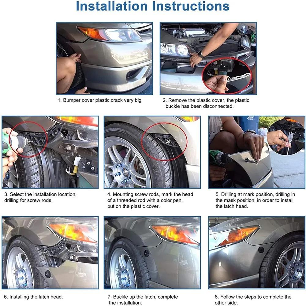 1Pc/4Pc Universal 22mm Car Push Button Bonnet Hood Pin Lock Clip Kit Quick Release Latch Engine Bonnets Auto Accessories HL-1001