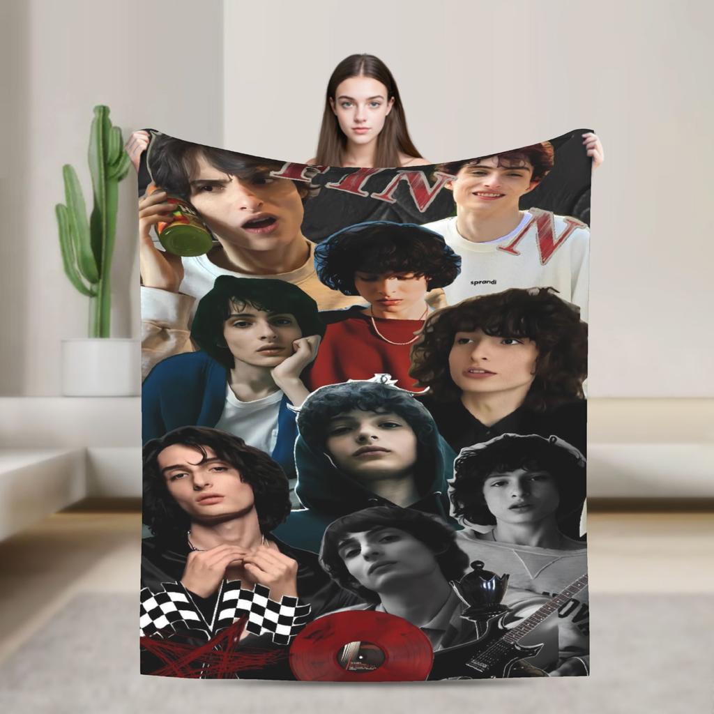 Finn Wolfhard Weiche Decke Junge Mädchen Plüsch Bettwäsche Überwürfe Ästhetisches Schlafzimmer Flanell Tagesdecke Sofabettbezug