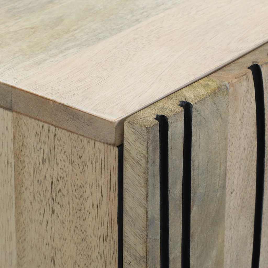 Sideboard White 60 x 33.5 x 75 cm Solid Mango Wood