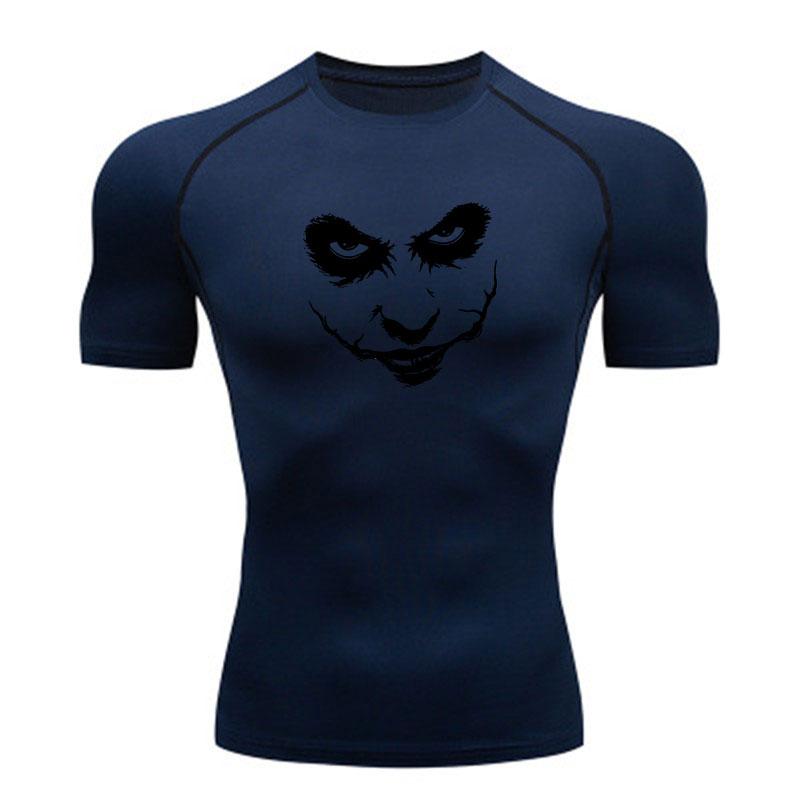 Men's Compression Fitness Sports T-Shirt, Horrible Joker Fac
